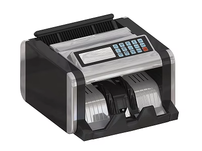 Efficient Commercial Cash Counter With Digital Keypad Display Screen And Bill Counting Function 3d model