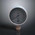 Industrial Pressure Gauge With Metal Case Dial Scale Pointer And Connection Fitting
