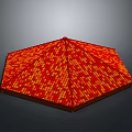 Detailed Octagonal Roof Structure With Red And Orange Tile Design