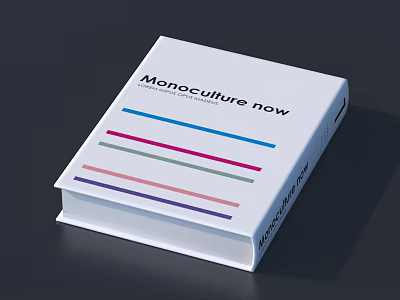 White Notebook With Monoculture Now Title And Colorful Stripes On Cover 3d model