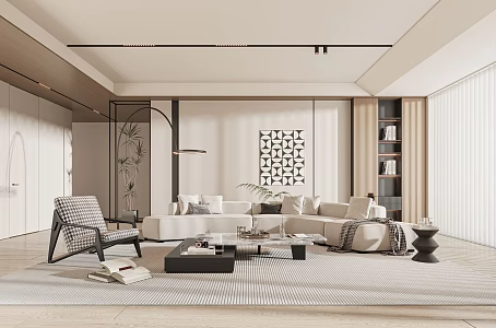 modern living room 3d model