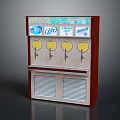 Game Character Themed Soda Vending Machine With Pepsi 7UP Sprite Logos And Dispensers