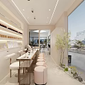 Modern Warm Pastel Beauty Nail Salon Interior Design With Practical Workstations And Clear Product