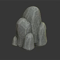 Gray Stacked Rock Formation With Textured Surface And Natural Sculptural Design