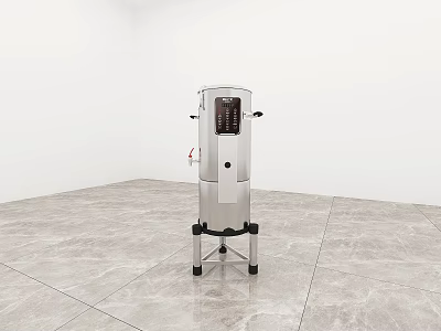 Stainless Steel Kitchen Appliance With Digital Display And Stand Base Design 3d model