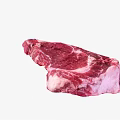 Fresh Raw Red Meat With White Fat Marbling And Juicy Texture