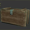 Durable Wooden Storage Box With Metal Lock Rivets And Natural Wood Grain