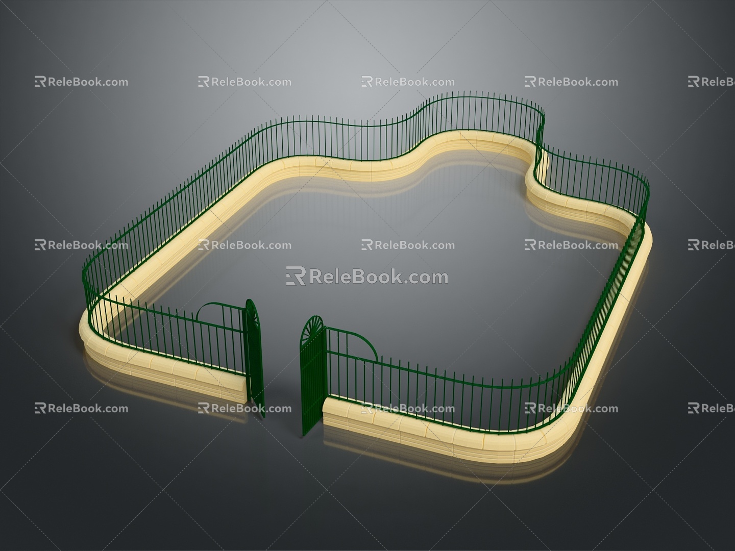 Fence Gate Fence Wall Defense Wall Wooden Fence Fence Iron Fence Floriculture Fence Iron Fence Railing 3d model