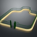 Fence Gate Fence Wall Defense Wall Wooden Fence Fence Iron Fence Floriculture Fence Iron Fence Railing 3d model