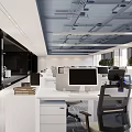 modern public office area open office area 3d model