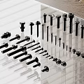 Assorted Hardware Tools Including Bolts Screws And Fasteners In Various Sizes 3d model