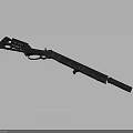 Modern Black Tactical Shotgun With Magazine Ammunition And Ergonomic Design Features