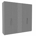 Modern Minimalist Console And Side Cabinet With Perforated Panel And Metal Handles