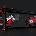 Kangshifu Sports Hydration Research Institute Booth With Black Red Design And Pipeline Structure