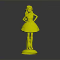 Blonde Hair Princess Doll Wearing Pink Dress With Crown And Pink Boots On Pink Base