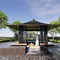 New Chinese Pavilion Delicate Pavilion 3d model