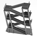 Diverse Staircases Architectural Models With Different Design Styles And Structures