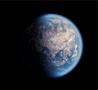 Realistic Earth 3d model