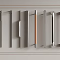 Modern Long Door Handle 3d model