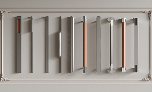 Modern Long Door Handle 3d model