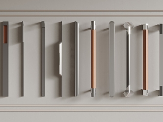 Modern Long Door Handle 3d model