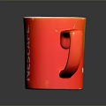 Red Nescafe Brand Mug With Logo For Essential Daily Life Use