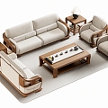 New Chinese Sofa Coffee Table 3d model