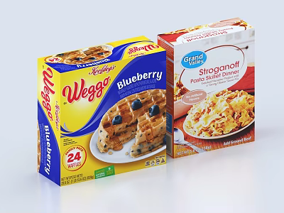 Snacks Food Snacks Herbal Rice Noodle Biscuits Cereals 3d model