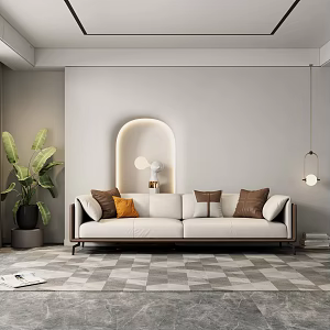Modern double sofa 3d model
