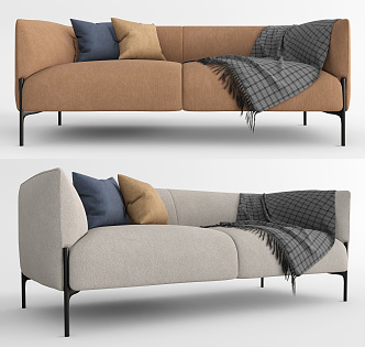 Modern double sofa 3d model