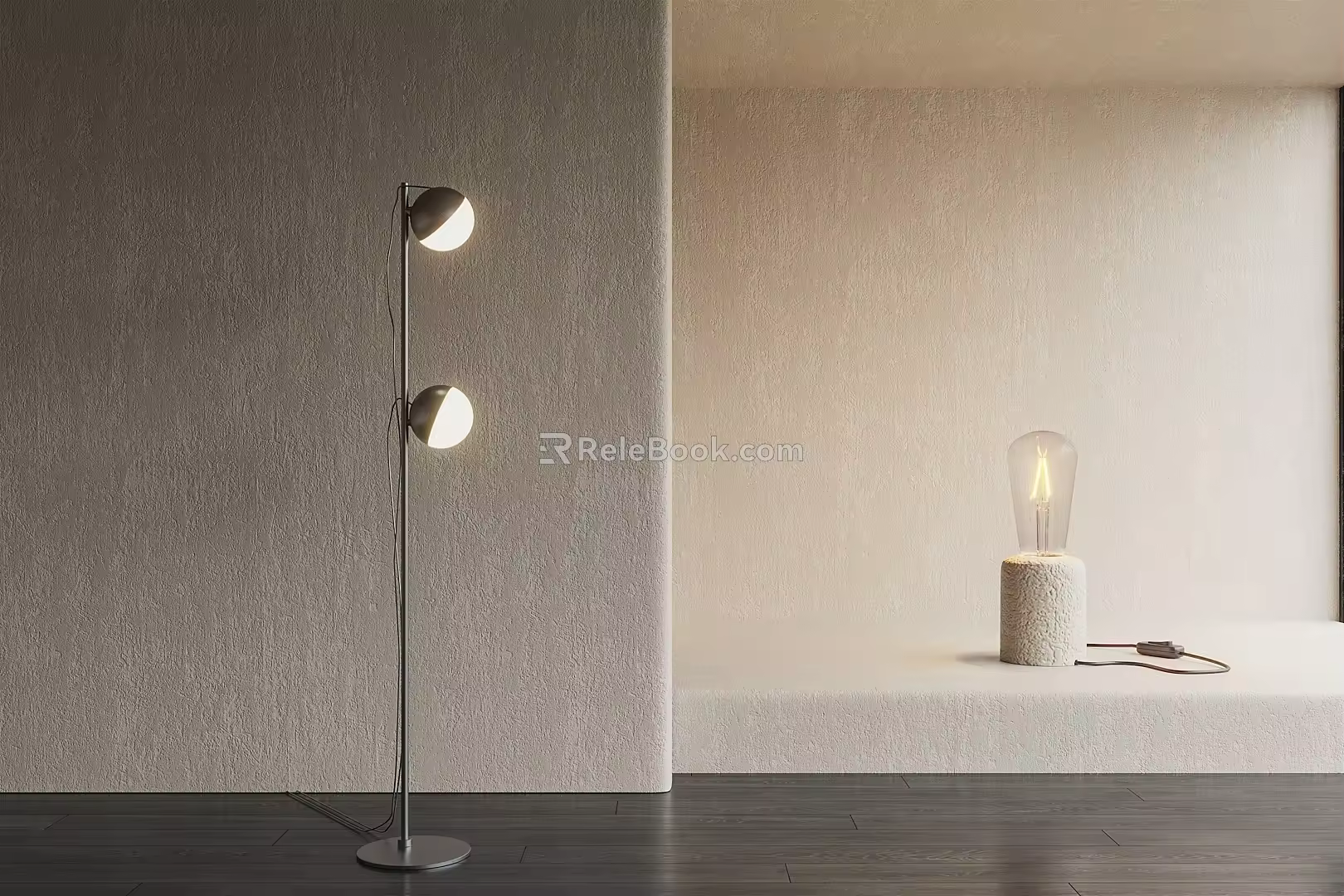 Modern floor lamp floor lamp combination 3d model