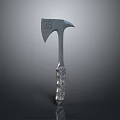 Stainless Steel Axe With Number 29 On Blade And Textured Handle Design For