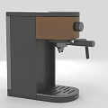Modern Black And Brown Electric Coffee Machine With Compact Design And Sleek Finish