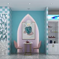 Modern SPA Treatment Room With Light Blue Sheet Beds White Stools And Wall Mounted Screens
