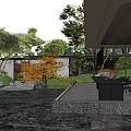 High Rise Residential Complex Planning With Central Courtyard And Entrance Area