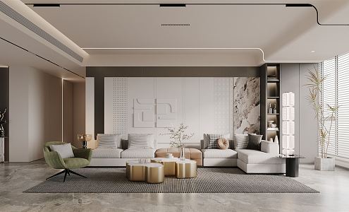 modern living room 3d model