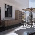 Stylish Courtyard Garden With Wooden Pergola Seating Area Pool Green Plants And Trees