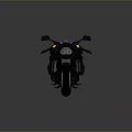 Black Modern Sleek Motorcycle With Low Poly Design Unique Body And Silver Wheels