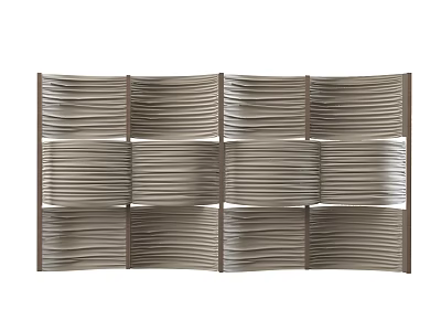 Modern Stylish Paneled Ceiling Featuring Horizontal Textured Lines For Home Interiors 3d model