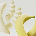 Banana fruit food 3d model