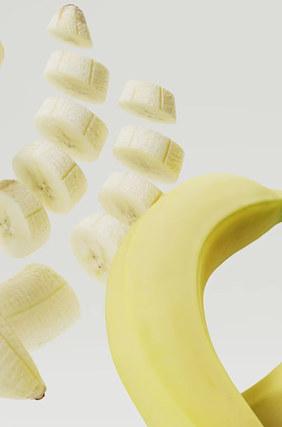 Fresh Ripe Yellow Whole Peeled And Sliced Banana Fruit 3d model Fresh Ripe Yellow Whole Peeled And Sliced Banana Fruit 3d model