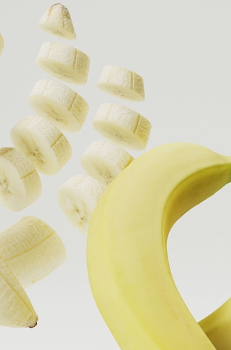 Banana fruit food 3d model