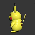 Pikachu Cartoon Character Electric Mouse With Yellow Body Red Cheeks Black Tipped Ears Standing Pose
