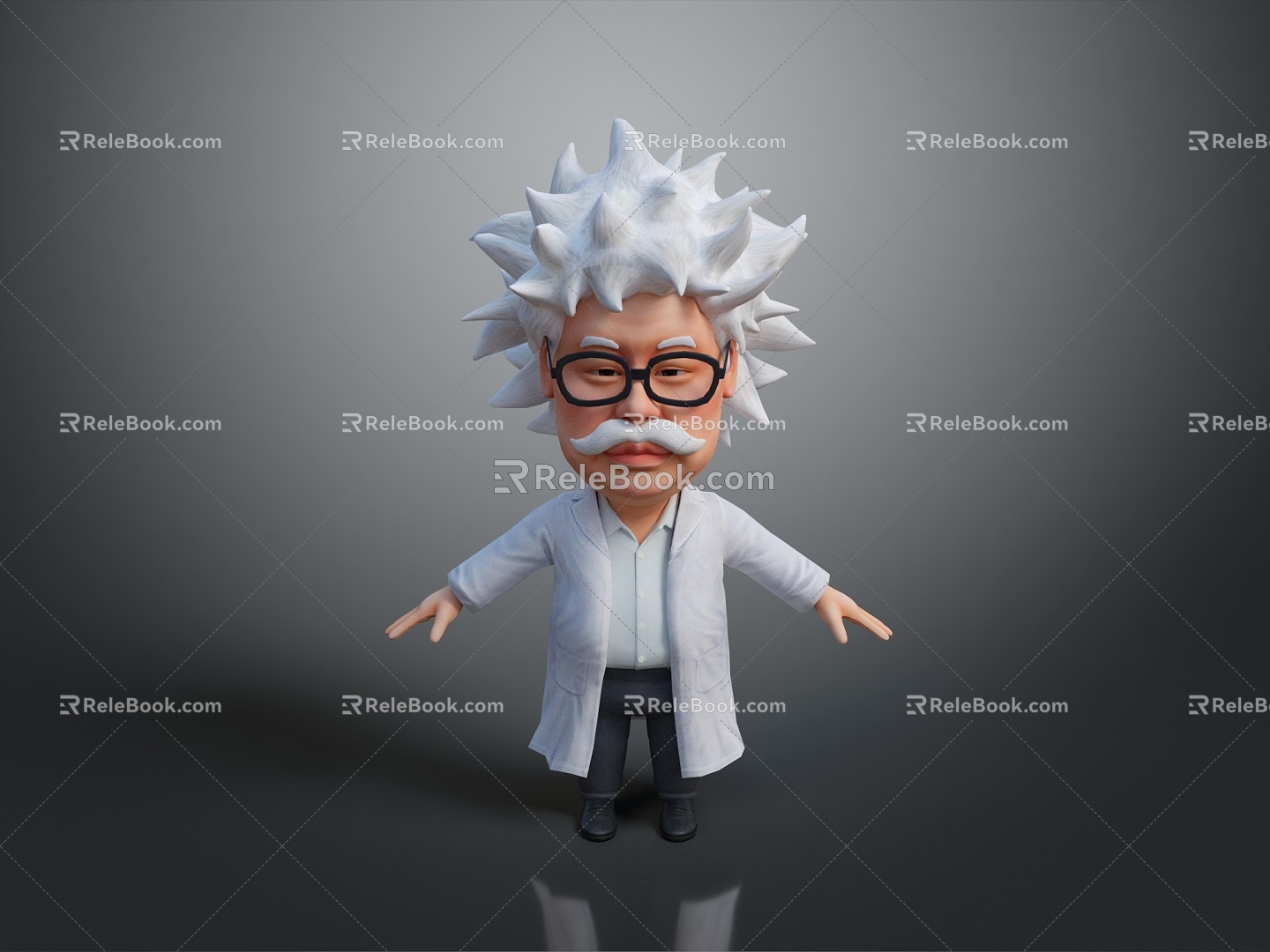 Cartoon Doctor Cartoon Doctor Cartoon Scientist Cartoon Character Portrait Animation Character Portrait 3d model