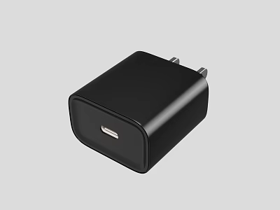 Black USB C Charger With Compact Sleek Design Fast Charging Portable For Devices 3d model