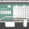 Modern Public Office Space With Open Layout Workstations Hanging Lights And Wall Decor