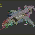 Modern fighter sci-fighter sci-fighter space fighter 3d model