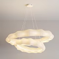 Elegant Modern Double Ring Chandelier With Soft Light Interior Design 3d model