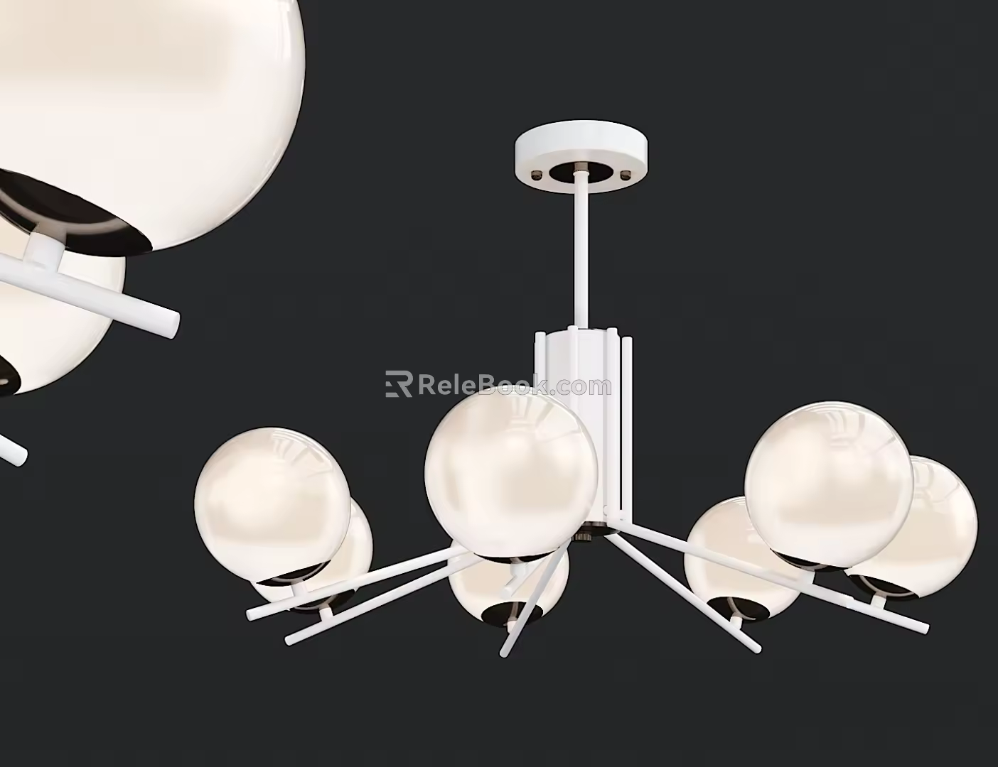 Modern chandelier spherical multi-head chandelier 3d model