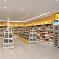 Specialty Store Interior With Bright Lighting Well Organized Shelves And Assorted Products